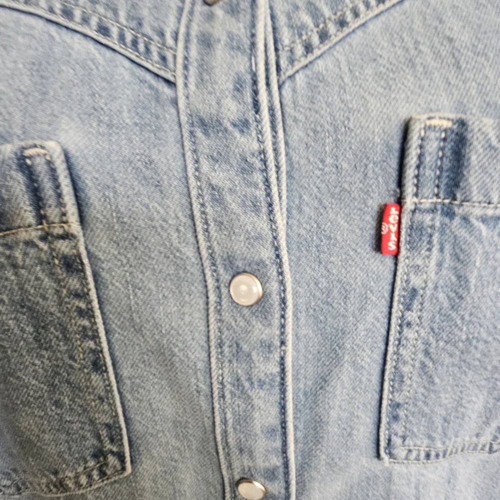 Levi's Light Blue Denim Shirt Dress - Picture 5 of 10